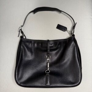 Vintage Black Leather COACH Hamilton Hobo Shoulder Bag No K2K-7751